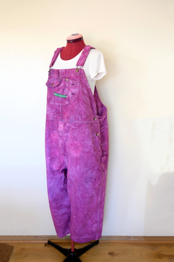 Violet Mens XXL Bib OVERALL Cropped Pants - Red Vi