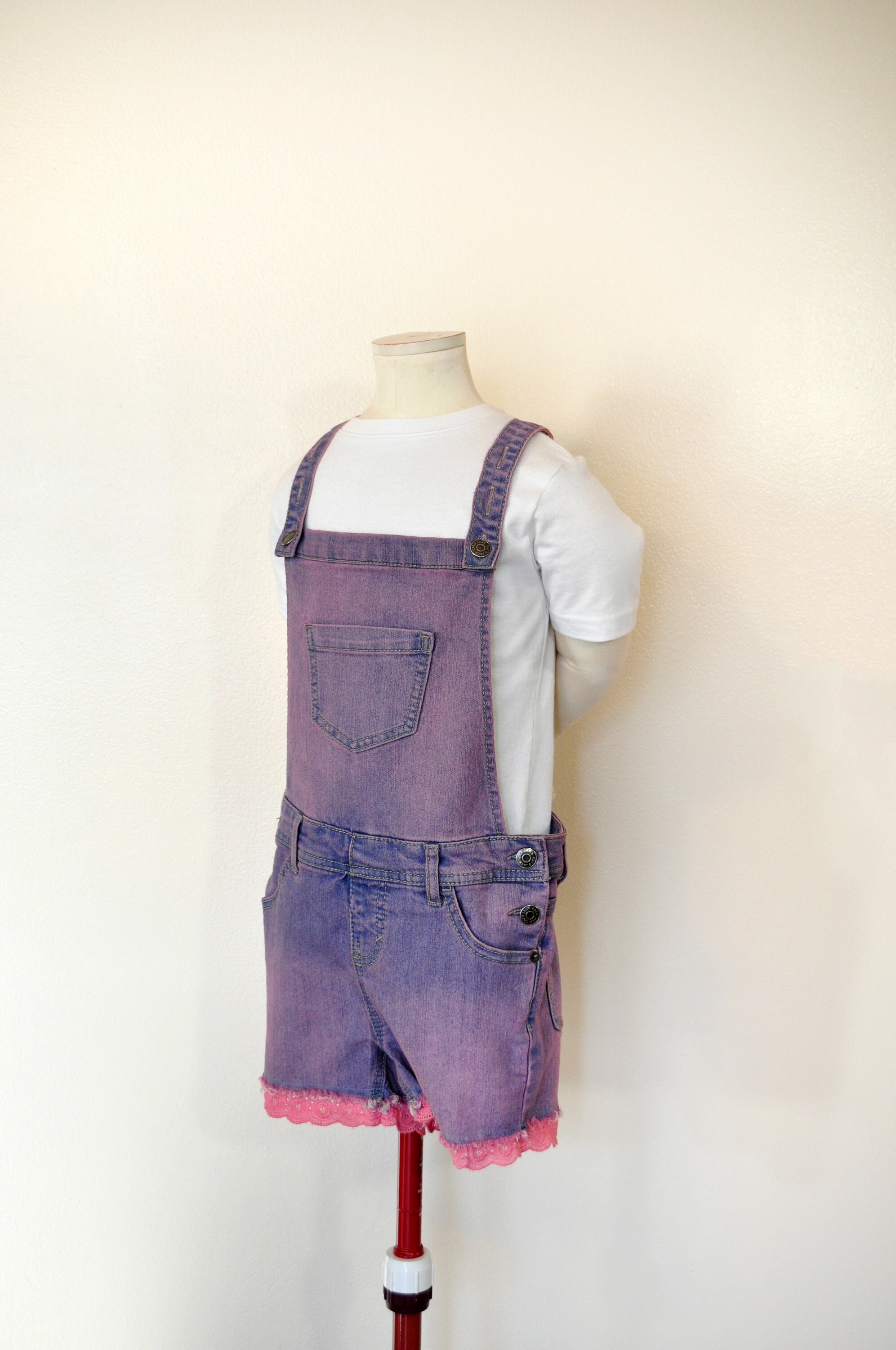 Short con pechera para niña hotsell