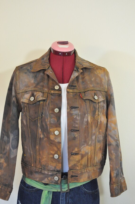 Brown Boys Size Small Denim JACKET - Rusty Brown … - image 4
