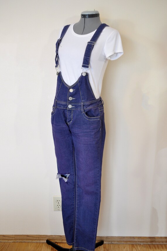 adult denim overalls