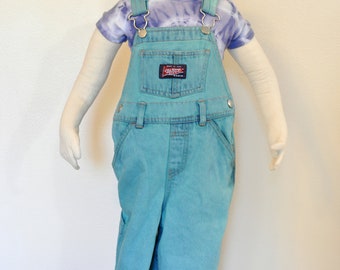 Celadon Dyed Kinder 12-18 Monate Vintage Latzhose (22B x 9L)