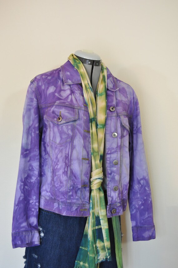 purple trucker jacket