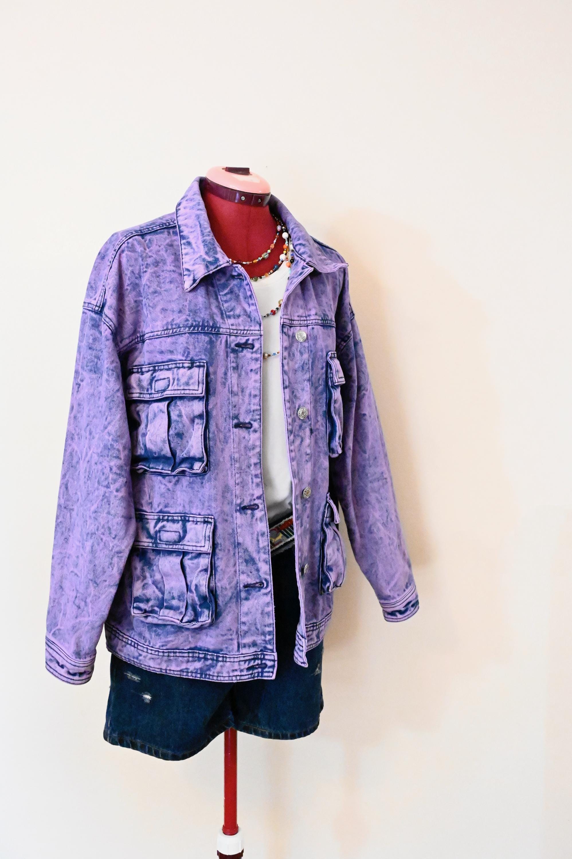 NUBIAN（ヌビアン）の「【PURPLE STAIN】SPRAY LOGO DENIM