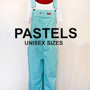 CUSTOM DYED Unisex Pastel Bib OVERALL Pants - Colors Dyed Adult Youth Overalls Shorts -Waist 28, 29, 30, 32, 34, 36, 38, 40, 42, 44, 46, 48