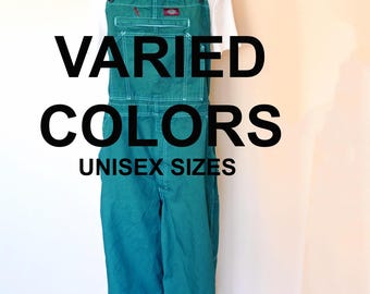 CUSTOM DYED Unisex Bib OVERALL Pants - Black Grey Blue Green Dyed Adult Youth Overall - Waist 28, 29, 30, 32, 34, 36, 38, 40, 42, 44, 46, 48