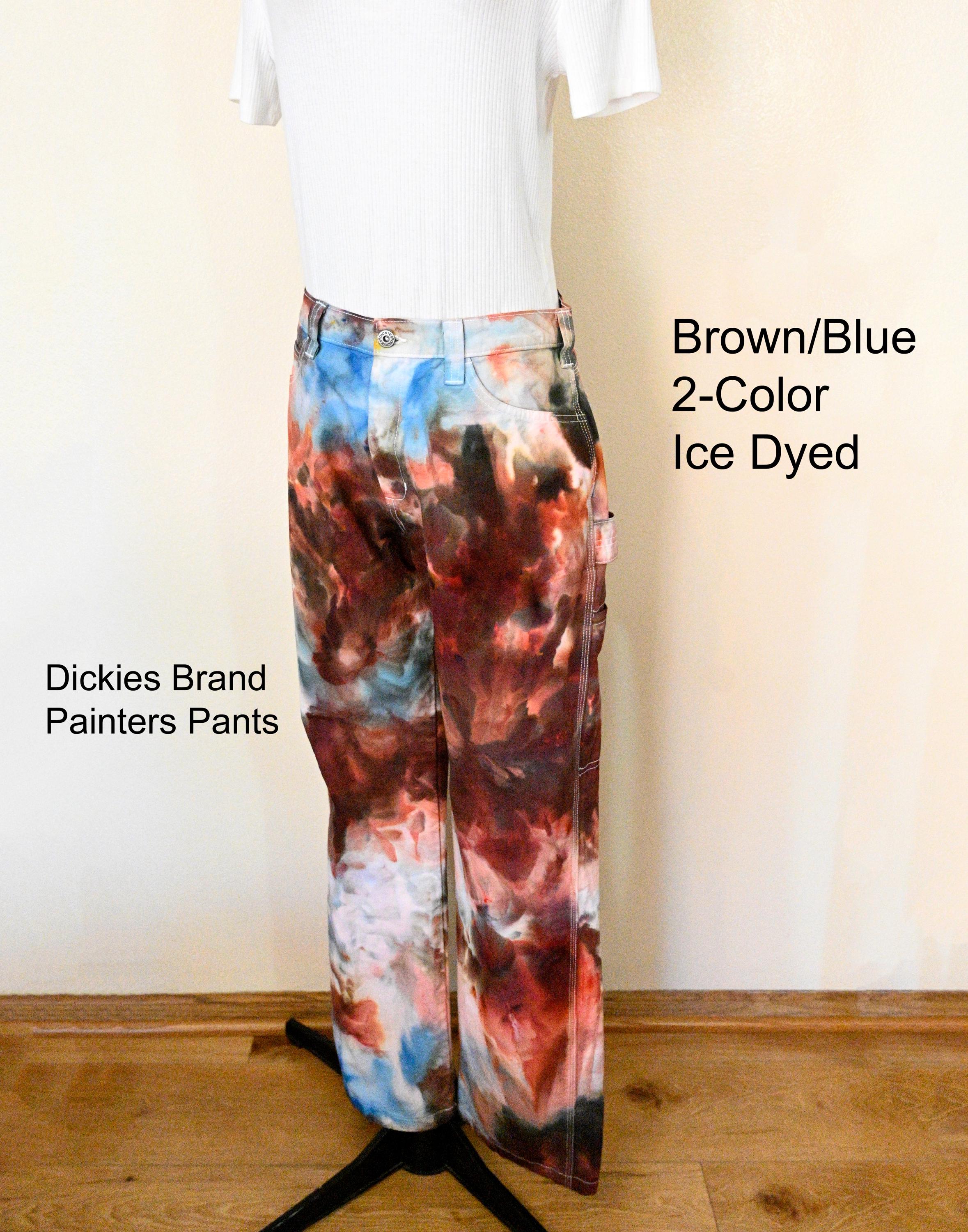 CUSTOM DYED Dickies Pants - Multi Color Purple Orange Tie