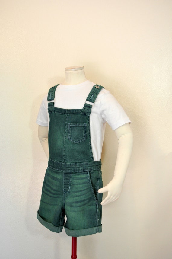 Kelly Green Small Bib OVERALL Shorts - Green Dyed 