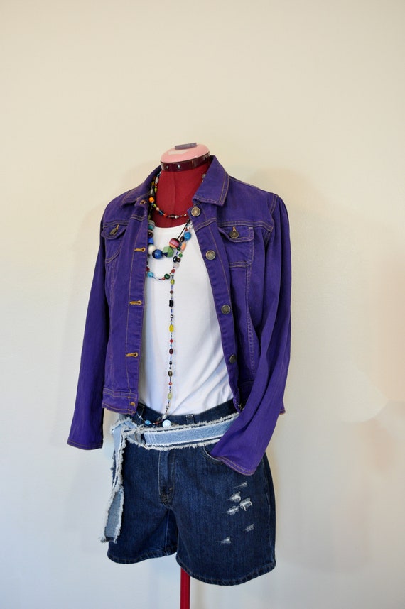 dark purple denim jacket