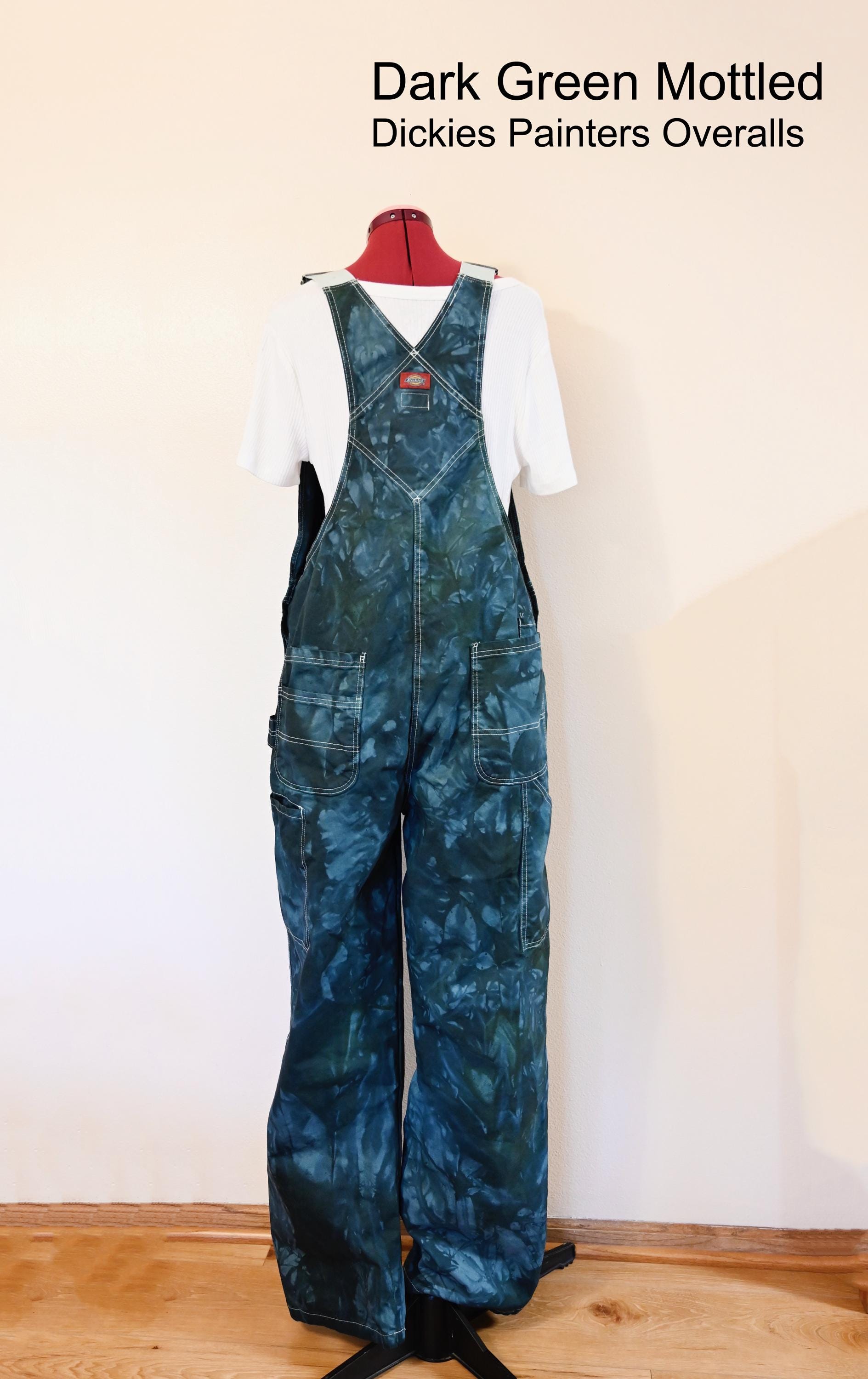 CUSTOM DYED Greens Dickies Painters Bib OVERALL Pants or Shorts