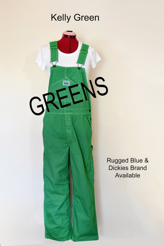 Dark Green Jrs. XL 15/17 Bib OVERALL Pants Blue Green Dyed NEW No Boundaries  Denim Overall Adult Womens Juniors Extra Large 38W X 27L 