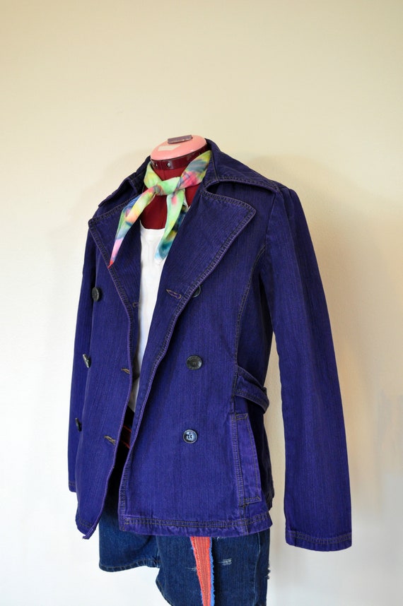 Purple Small Denim JACKET - Violet Blueberry Dyed 