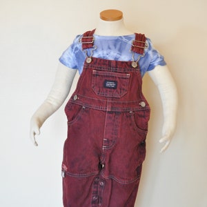 Kastanienbraun Kinder 9-12 mos Latzhose - Rotwein Gefärbt Carters Kinder Denim Overall - Baby Kleinkind Mädchen Jungen 9-12 Monate (20W x 9L)