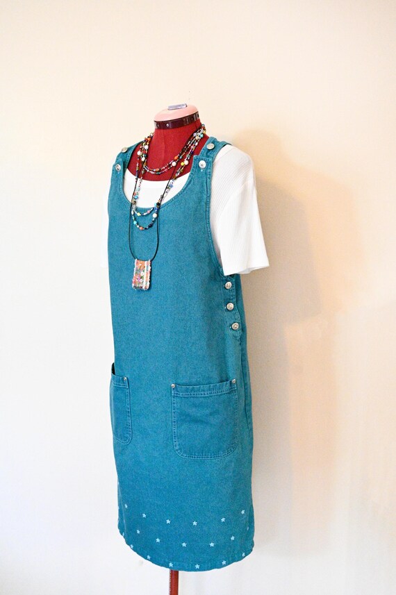 womens denim tunic dress Rivka Pocketed Button up Denim Tunic Dress
