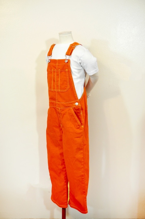Orange Kids 5 Bib OVERALL Cropped Pants - Tangerin