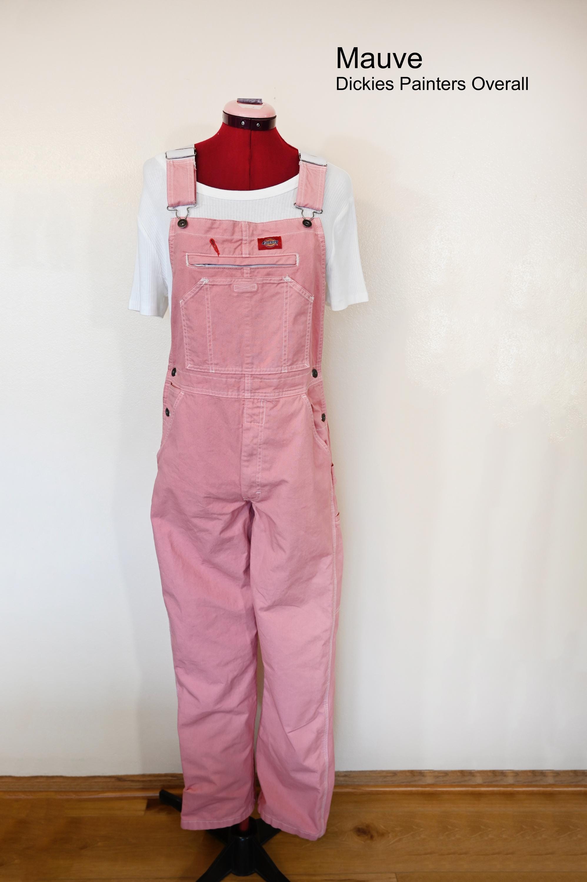 dickies overall dress pink Dickies Womens New Liberty Bib Dress Unisex Aubergine Size XS
