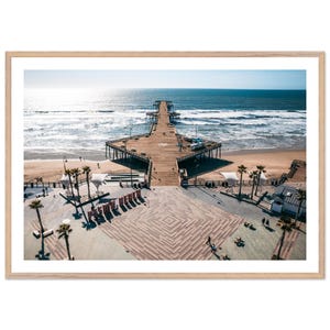 Pismo Beach Sign & Pier -  Iconic California Coast Aerial Photo, Fine Art Photography, Central California Wall Art, Beach Home Decor