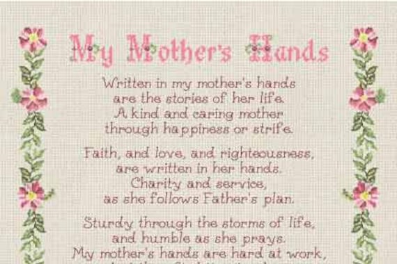 Die Hande Meiner Mutter Gedicht Etsy