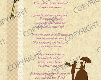 Daughter-In-Law Poem Print