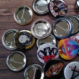 Rock Button Set, 20 1.25 80s Pop Rock Buttons, Button, Pin, Badge ...