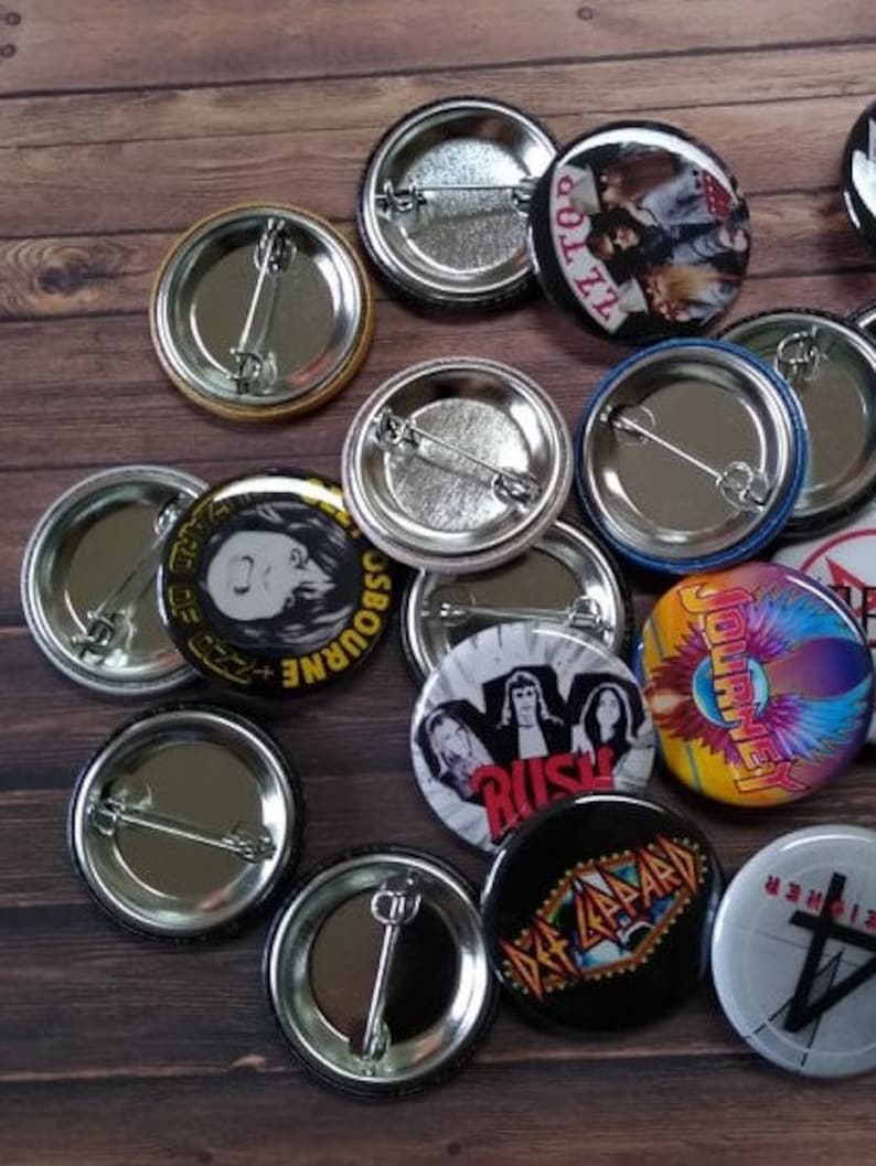 Rock Button Set 20 1.25 80s Pop Rock Buttons Button - Etsy