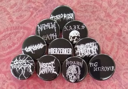 Various Rock & Metal Band Metal Pins 