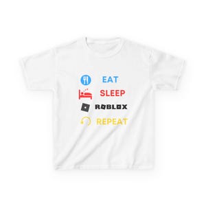 Eat Sleep Roblox Repeat Shirt: Funny Gamer Tee for Kids