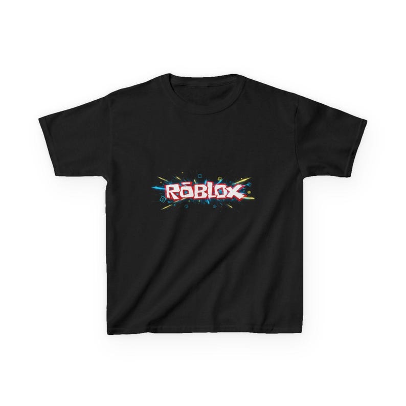 Roblox Logo Graphic T-Shirt | Unisex Black Cotton Gamer Tee image 6