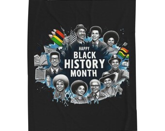 Manta de felpa de terciopelo del Mes de la Historia Negra