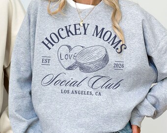 Custom Hockey Mom Shirt Personalizable Ice Hockey Sweatshirt Game Day Crewneck Sweater