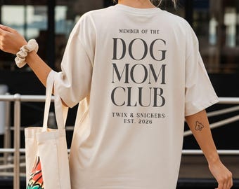 Custom Dog Mom Gift Dog Mom Shirt Crewneck Personalized Pet Owner Tshirt