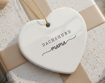 Weiner Dog Ornament Dachshund Mom Gift Custom Ceramic Weiner Doxie Sausage dog