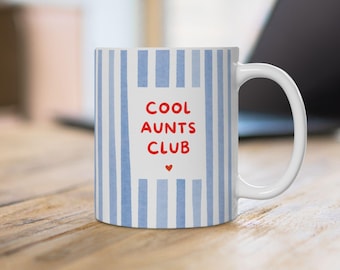 Cool Aunts Club Du Wirst Tante Tasse Personalisiert Tante Geschenk Patentante Kaffebecher