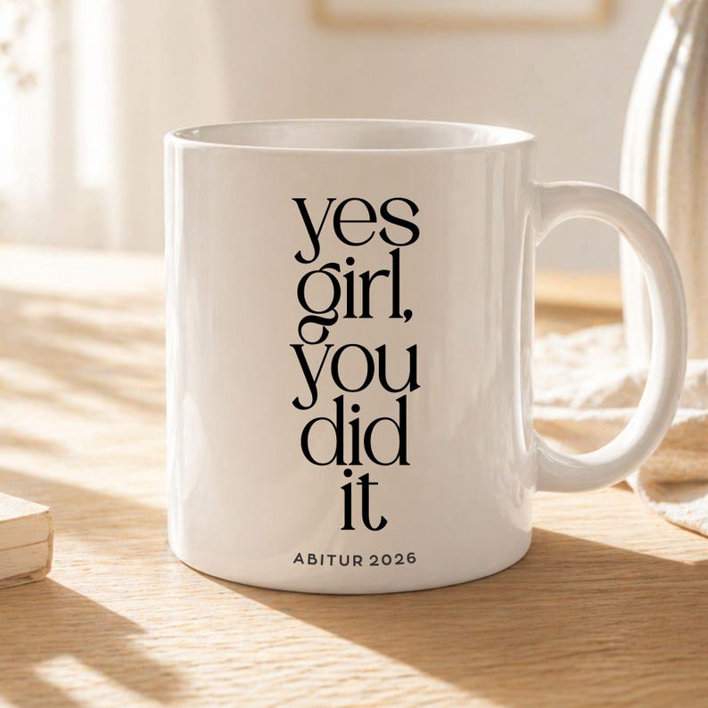 Abi Tasse Personalisiertes Abitur Geschenk Bachelor Prüfung Bestanden Glückwunsch Bild 1
