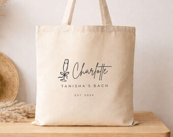 Custom Bachelorette Tote Bags Bachelorette Gifts Bridesmaid Bride Gift Bach Welcome Canvas Bag