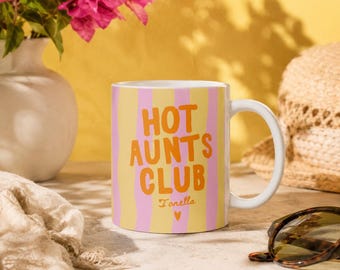 Hot Aunts Club Du Wirst Tante Tasse Personalisiert Tante Geschenk Patentante Kaffebecher