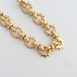 1 Meter 18K Gold Filled Zahnradketten Zierliche halb fertige Ketten für DIY Schmuckzubehör