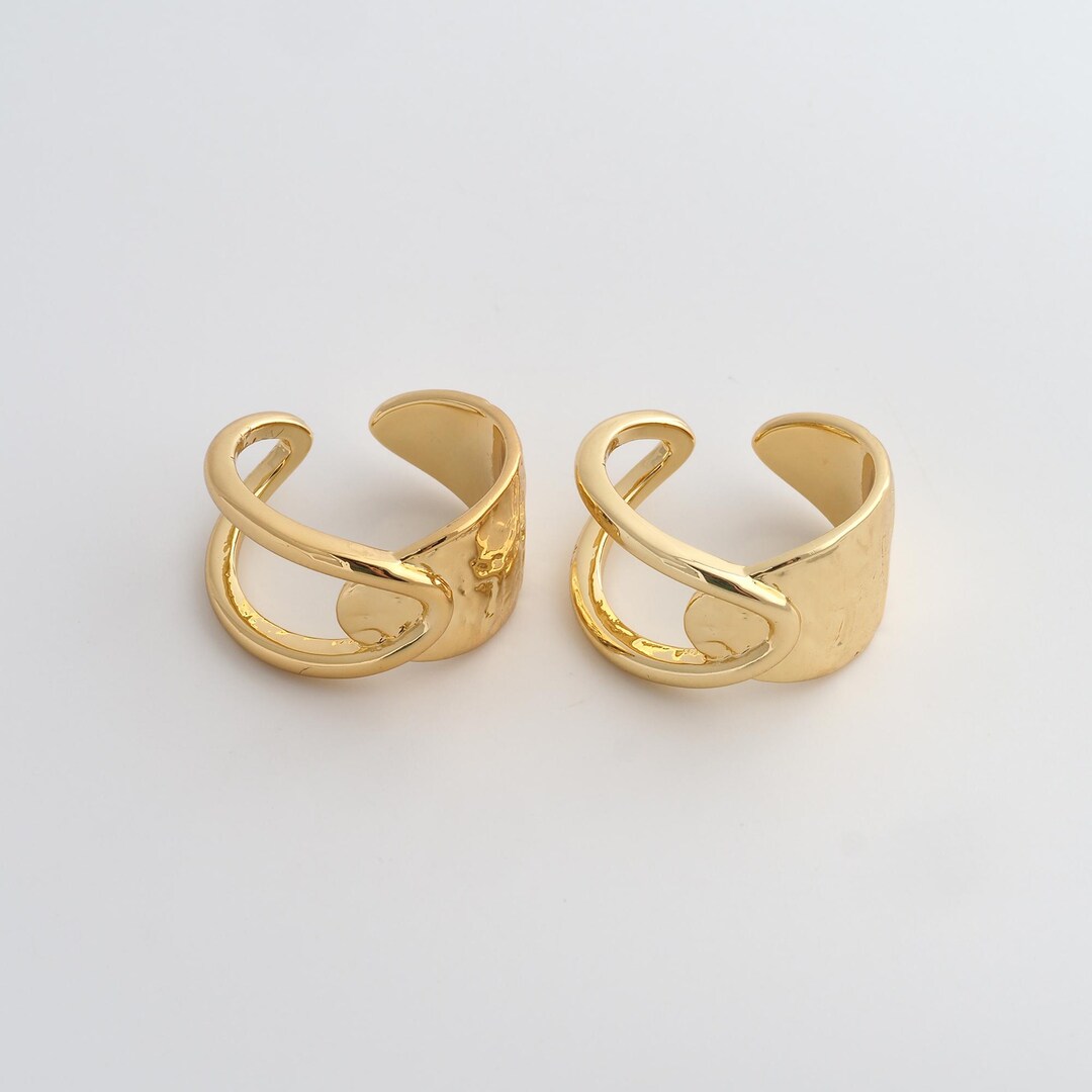 Gold Rings Open Rings 18K Gold Filled Open Rings Dainty Wide Rings Valentine's Day Gifts ...