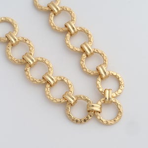 1 Meter 18K Gold gefüllte Rolo Ketten Zierliche halb fertige Ketten für DIY Schmuckzubehör