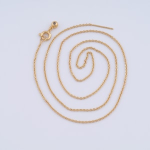 1 Str 18K Gold Filled Cable Necklace Gold Chain Necklace Dainty Jewelry Necklace Birthday Gift Valentine&#39;s Day Gift
