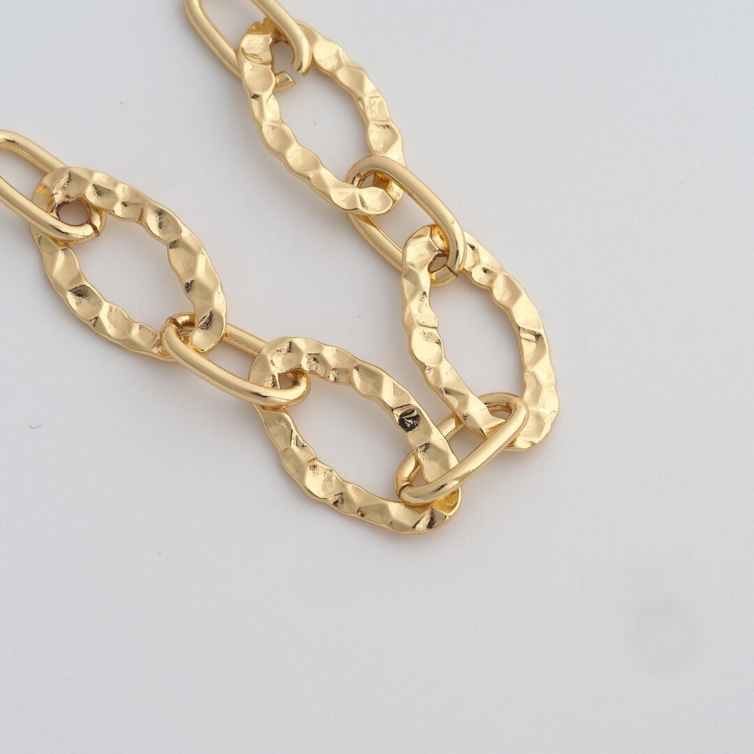 1 Meter 18K Gold Filled Big Cable Chains Dainty Semi Finished Chains ...