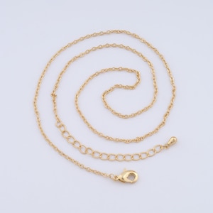1 Str 18K Gold Filled Cable Necklace Gold Chain Necklace Dainty Jewelry Necklace Birthday Gift Valentine&#39;s Day Gift