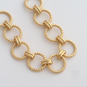 1 Meter 18K Gold Filled Twist-Ketten Zierliche halb fertige Ketten für DIY-Schmuckzubehör