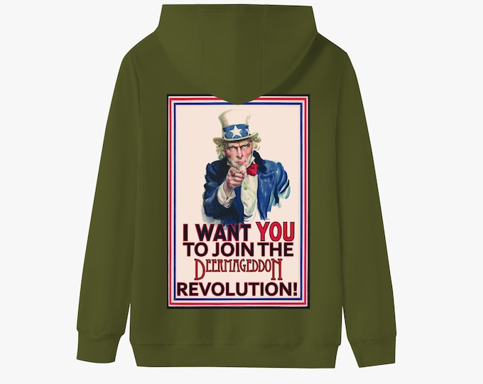 Deermageddon "Join the Revolution" Unisex Fleece Lined Hoodie