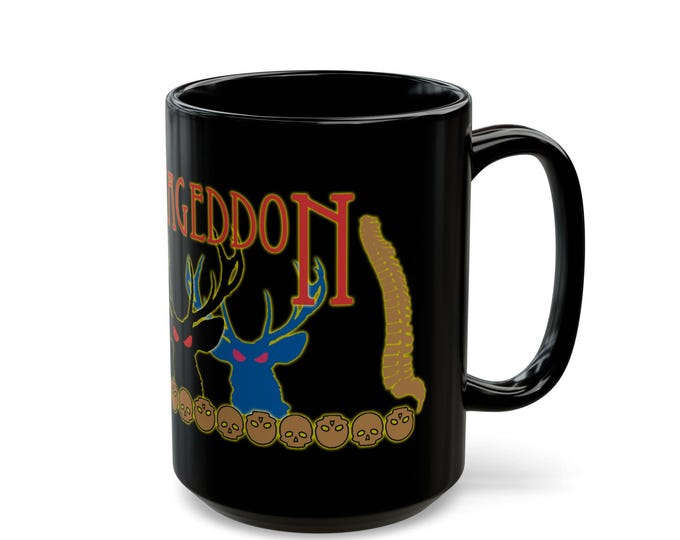 Official Deermageddon Logo Black Coffee Mug - 15oz