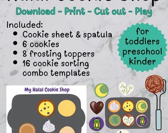 Eid Cookie Decorating Activity: Islamic Preschool Game (Digital Download)