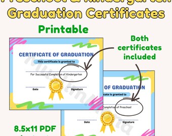 Afdrukbaar diploma in felle kleuren: peuter/kleuter (pdf)