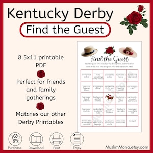 Kentucky Derby Activity Derby Find the Guest Game Printable