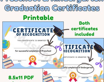 Afdrukbaar diplomacertificaat: kleuterschool/kleuterschool (pdf)