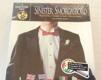 Golden Mystery Puzzle Party Game "Sinister Smorgasbord," Unused Unopened, 1991