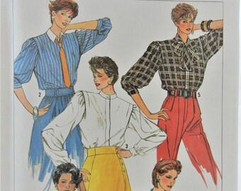 Blouse Sewing Pattern, Puppy Bow Simplicity 7091, Size 10 Euro Size 38